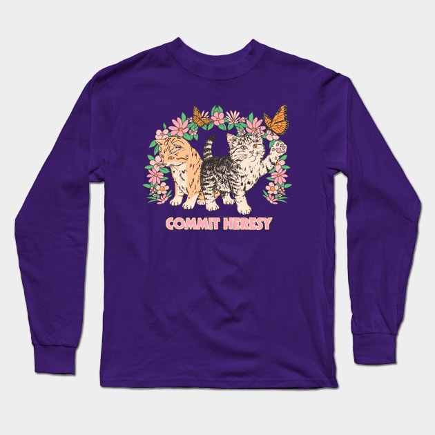 Commit Heresy Long Sleeve T-Shirt by Hillary White Rabbit